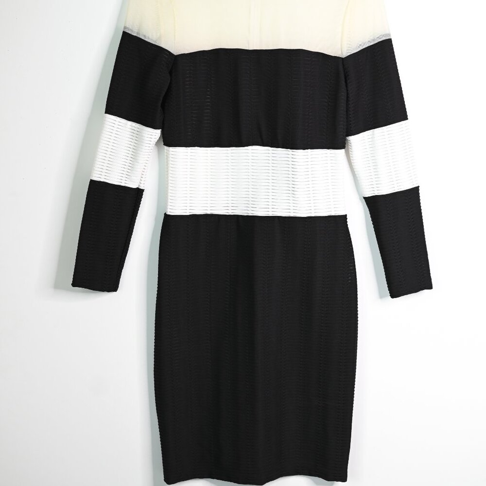 ABS Allen Schwartz Black and White Long Sleeve Dress - NWT - Size Medium - Picture 3 of 14